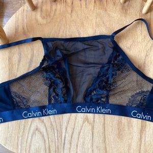 Calvin Klein mesh and lace bralette